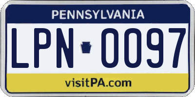 PA license plate LPN0097