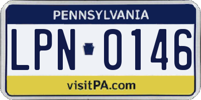 PA license plate LPN0146