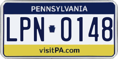PA license plate LPN0148