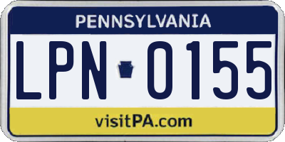 PA license plate LPN0155