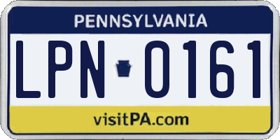 PA license plate LPN0161