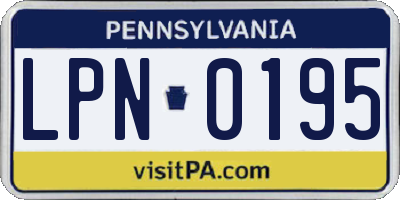 PA license plate LPN0195
