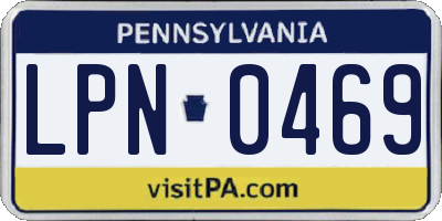 PA license plate LPN0469