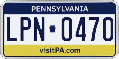 PA license plate LPN0470