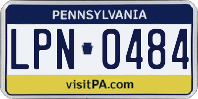 PA license plate LPN0484