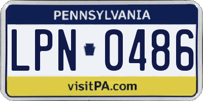 PA license plate LPN0486