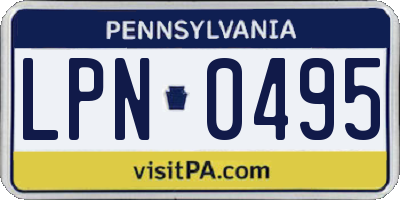 PA license plate LPN0495