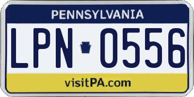 PA license plate LPN0556