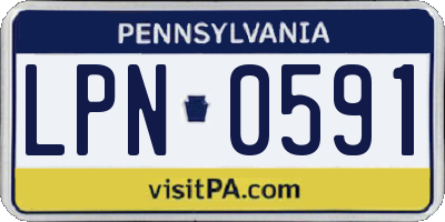 PA license plate LPN0591