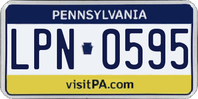 PA license plate LPN0595