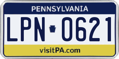 PA license plate LPN0621