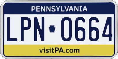 PA license plate LPN0664