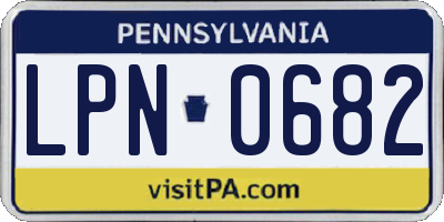 PA license plate LPN0682