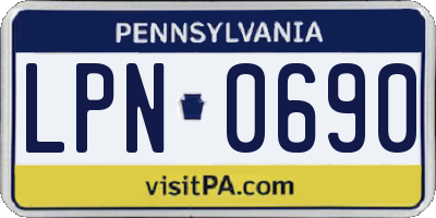 PA license plate LPN0690