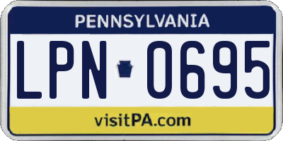 PA license plate LPN0695