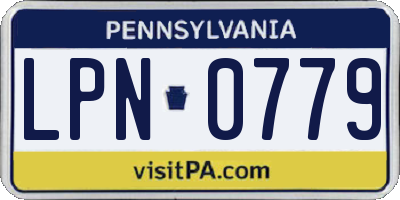 PA license plate LPN0779