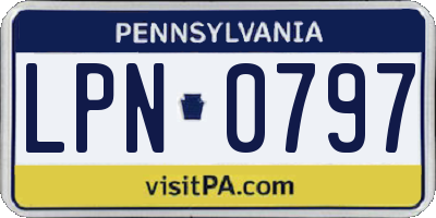 PA license plate LPN0797