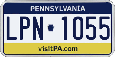 PA license plate LPN1055