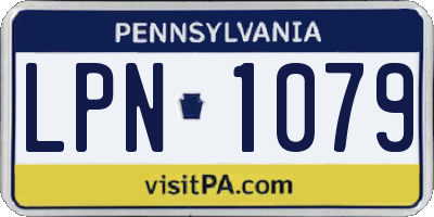 PA license plate LPN1079