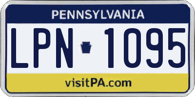PA license plate LPN1095