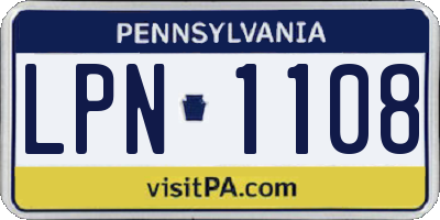 PA license plate LPN1108