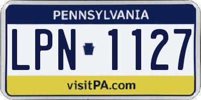 PA license plate LPN1127
