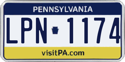 PA license plate LPN1174