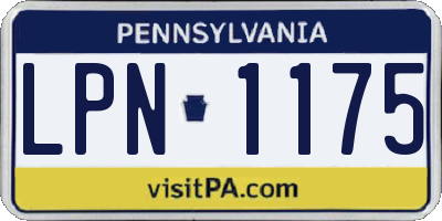 PA license plate LPN1175