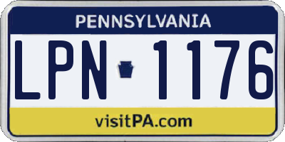 PA license plate LPN1176