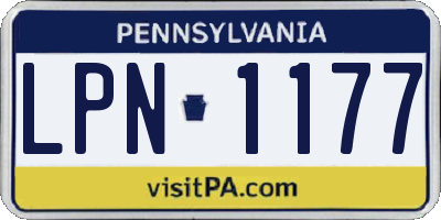 PA license plate LPN1177