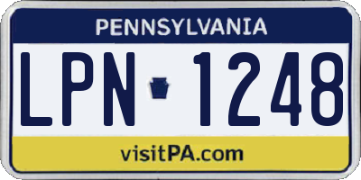 PA license plate LPN1248