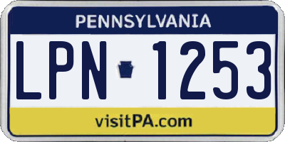 PA license plate LPN1253