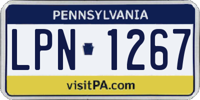 PA license plate LPN1267