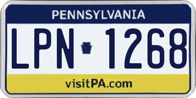 PA license plate LPN1268