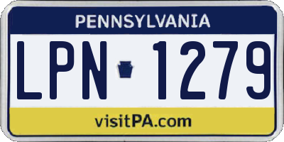 PA license plate LPN1279