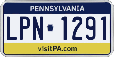 PA license plate LPN1291