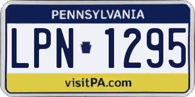 PA license plate LPN1295
