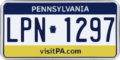 PA license plate LPN1297