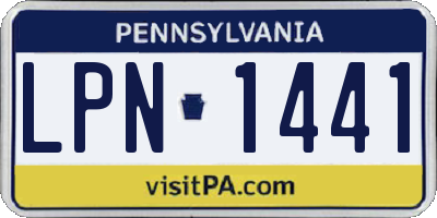 PA license plate LPN1441