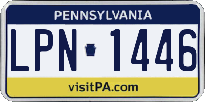 PA license plate LPN1446