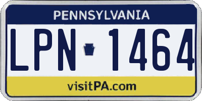 PA license plate LPN1464