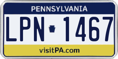 PA license plate LPN1467