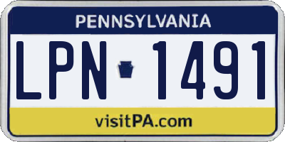 PA license plate LPN1491