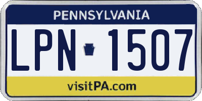 PA license plate LPN1507