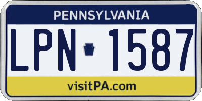 PA license plate LPN1587