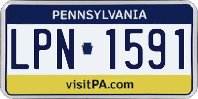 PA license plate LPN1591