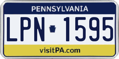 PA license plate LPN1595