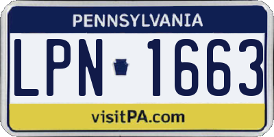 PA license plate LPN1663
