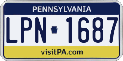PA license plate LPN1687