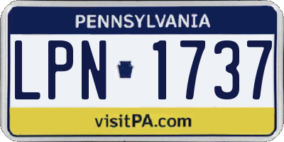 PA license plate LPN1737